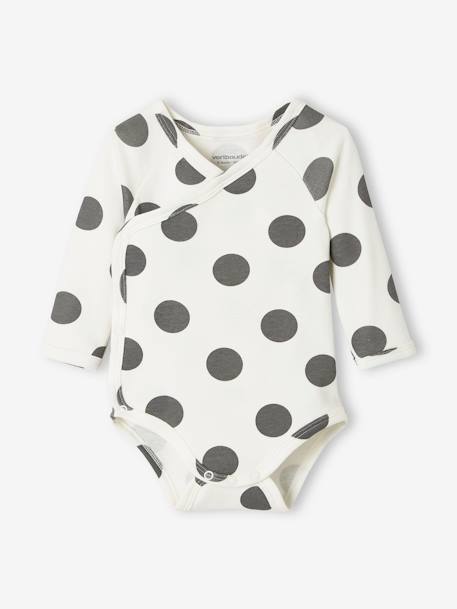 Pack of 5 Long Sleeve Bodysuits for Babies BEIGE DARK TWO COLORS/MULTICOL - vertbaudet enfant 