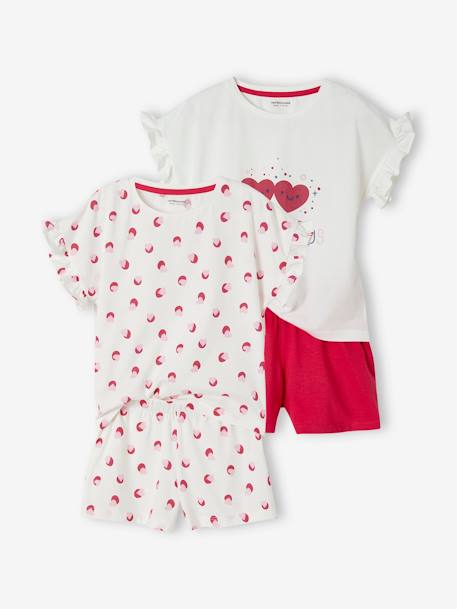 Lot de 2 pyjashorts fille Lot ivoire - vertbaudet enfant 