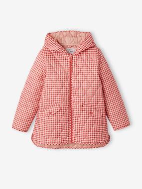 Quilted Jacket with Hood, Recycled Polyester Padding, for Girls  - vertbaudet enfant