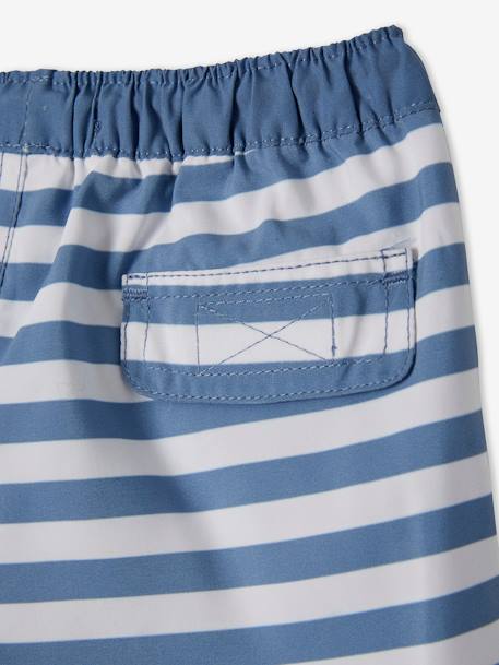 Vertbaudet Striped Swim Shorts for Boys Striped Blue