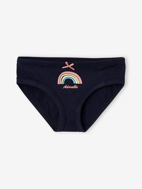 Pack of 7 Briefs for Girls WHITE LIGHT ALL OVER PRINTED - vertbaudet enfant 