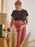 Jupe longue de grossesse en gaze de coton olive+Terracotta - vertbaudet enfant 