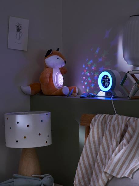 Stars Projecting Fox Night Light denim blue+golden yellow+grey+Grey+Orange - vertbaudet enfant 