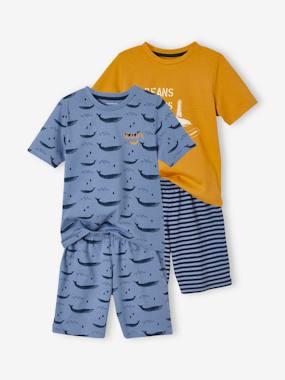 Boys-Nightwear-Pack of 2 Whale Pyjamas for Boys