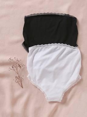 Maternity-Lingerie-Knickers & Shorties-Pack of 2 High Waist Briefs for Maternity
