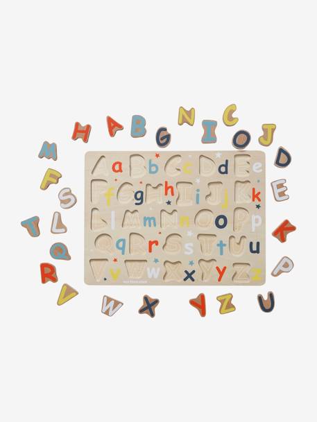 Puzzle alphabet majuscules/minuscules en bois FSC® Beige - vertbaudet enfant 