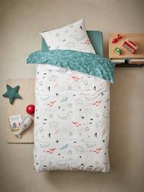 Bedding & Decor-Child's Bedding-Duvet Cover + Pillowcase Set for Children, Under the Sea, Basics