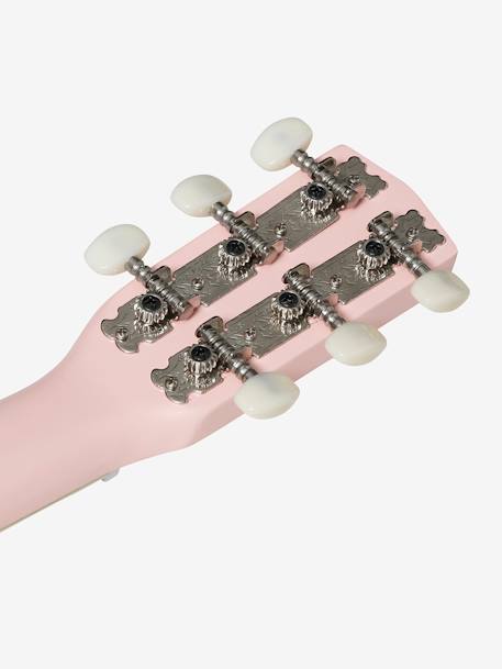 Wooden Guitar - FSC® Certified PINK MEDIUM SOLID WITH DESIG+White - vertbaudet enfant 