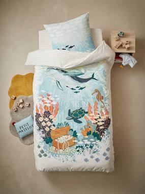 Duvet Cover + Pillowcase Set for Children, Deep Ocean  - vertbaudet enfant