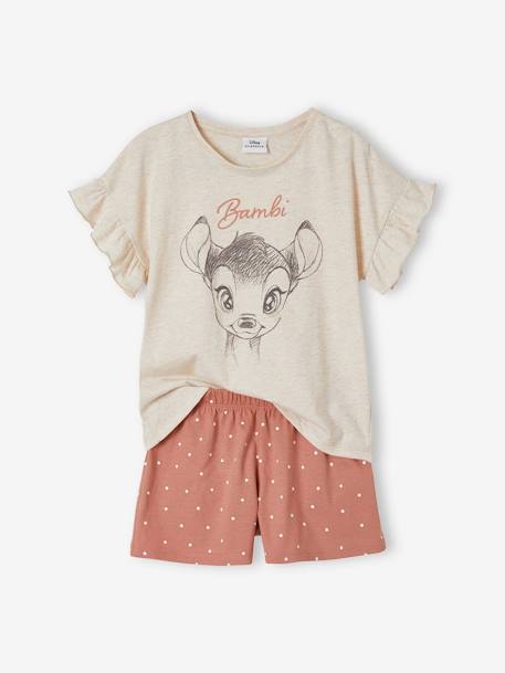 Pyjashort fille Disney® Bambi Beige chiné - vertbaudet enfant 