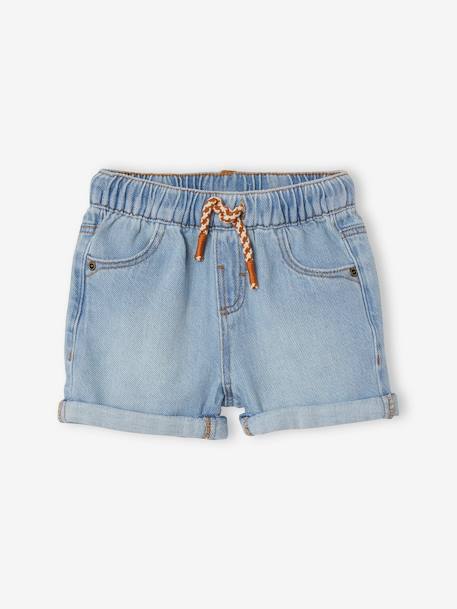 Short bébé en denim double stone - vertbaudet enfant 