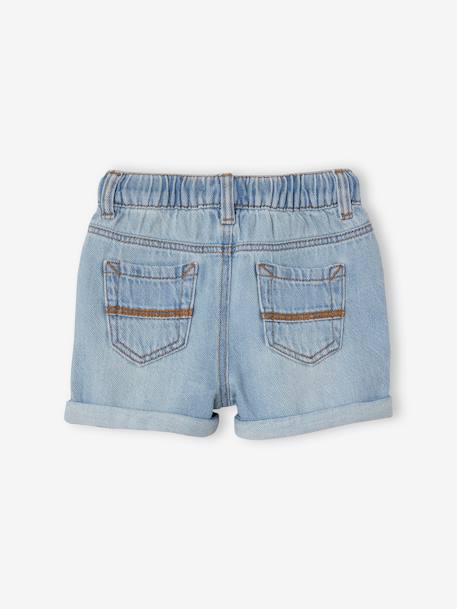 Short bébé en denim double stone - vertbaudet enfant 
