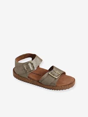 Foam Leather Sandals for Girls  - vertbaudet enfant