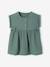 Robe bébé en gaze de coton ocre+vert - vertbaudet enfant 