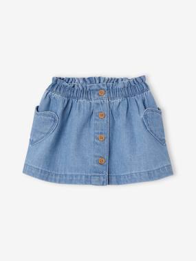 Skirt in Lightweight Denim for Babies  - vertbaudet enfant