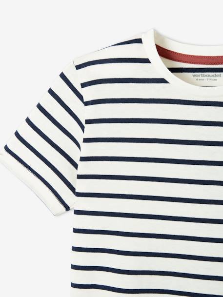 T-shirt Rayé Manches Courtes Enfant GW Classy - Col Rond Garçons Filles