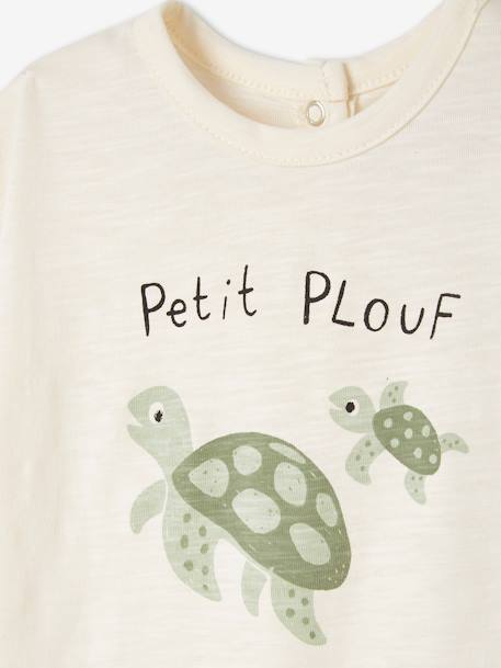 T-shirt bébé motif animalier manches courtes abricot+beige - vertbaudet enfant 
