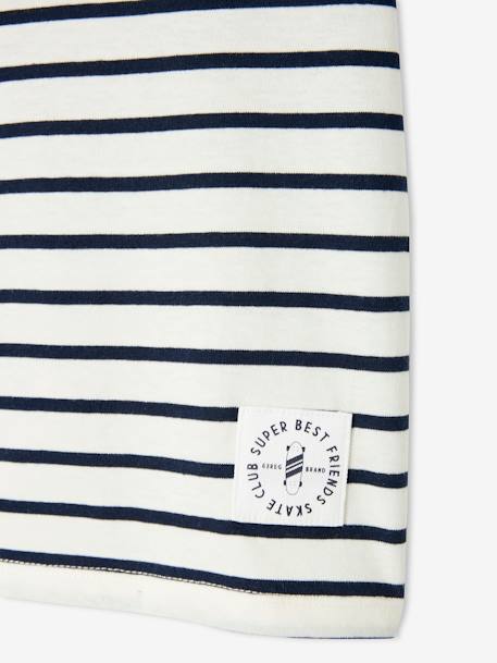 T-shirt garçon rayé manches courtes bleu azur+dark bleu indigo rayé+rayé jaune+rayé rouge+sauge rayé - vertbaudet enfant 