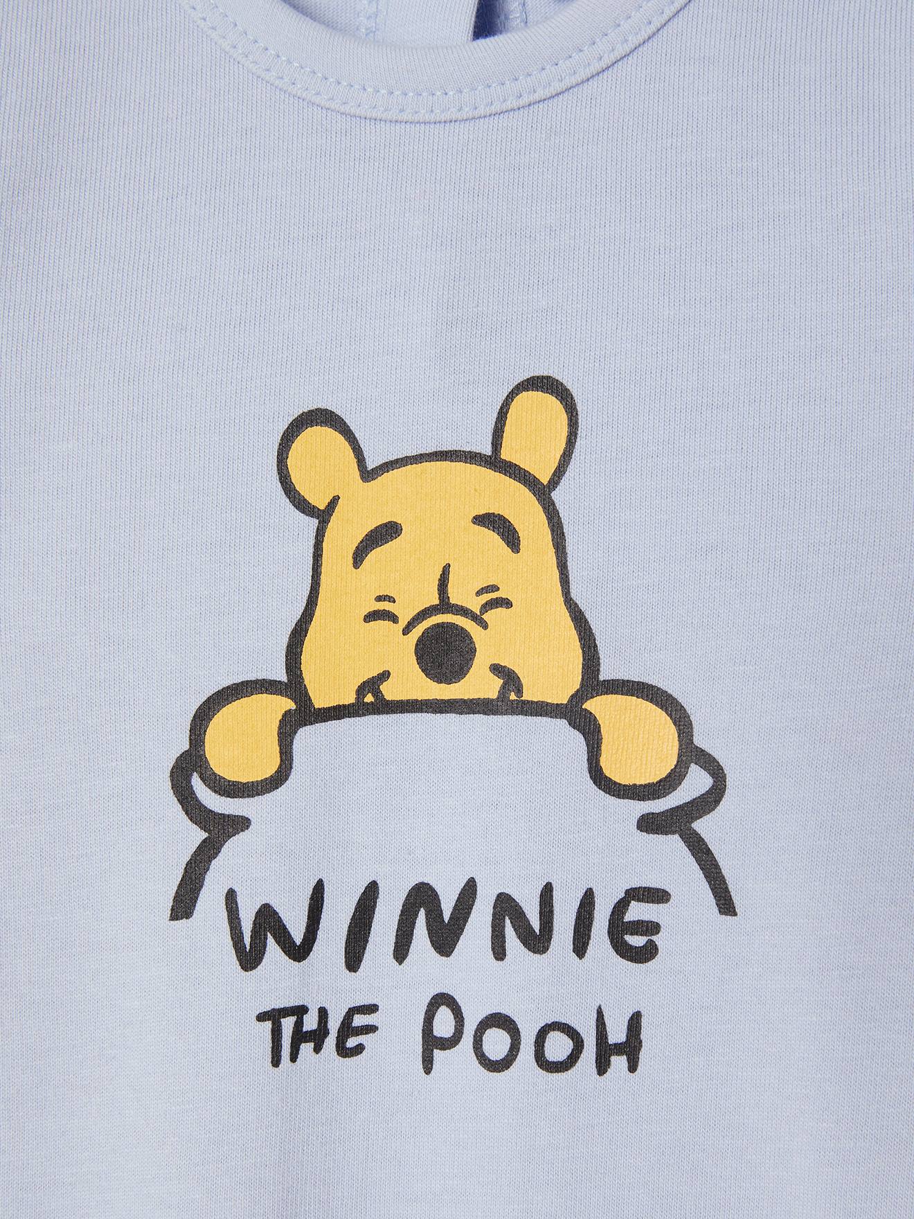 Disney New Baby Winnie The Pooh Bear Blue All in One Sleepsuit Romper Boy 