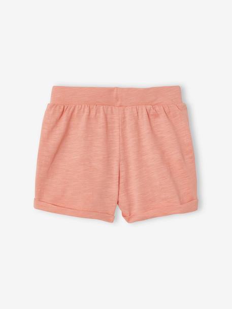 Lot de 2 shorts en jersey fille lot rose+vert d'eau - vertbaudet enfant 