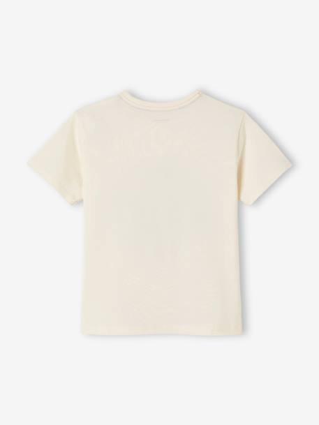 T-shirt garçon motifs graphiques manches courtes blanc+ECRU+vert d'eau - vertbaudet enfant 