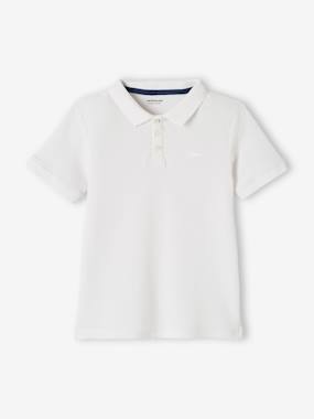 Polo garçon manches courtes broderie poitrine - vertbaudet enfant Garçon-T-shirt, polo, sous-pull-Polo-Polo garçon manches courtes broderie poitrine