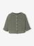 Chemise bébé col mao en gaze de coton personnalisable bleu électrique+écru+vert foncé - vertbaudet enfant 