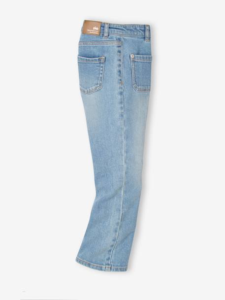 Flared Jeans for Girls BLUE MEDIUM SOLID - vertbaudet enfant 