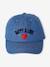 Cap with Hearts Print & 'Happy & Love' Message for Girls BLUE MEDIUM WASCHED - vertbaudet enfant 