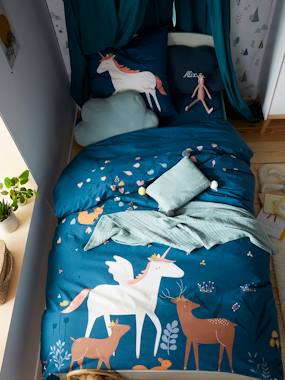 Parure housse de couette + taie d'oreiller enfant FORET ENCHANTEE  - vertbaudet enfant