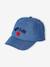Cap with Hearts Print & 'Happy & Love' Message for Girls BLUE MEDIUM WASCHED - vertbaudet enfant 