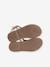Leather Sandals for Girls, Designed for Autonomy 6467+brown+printed brown+turquoise - vertbaudet enfant 