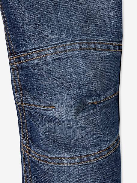 NARROW Hip, MorphologiK Indestructible Straight Leg 'Waterless' Jeans BLUE DARK SOLID+BLUE DARK WASCHED - vertbaudet enfant 