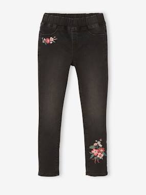The Adaptables Trousers-Girls-Embroidered Waterless Treggings, MorphologiK Narrow Hip, for Girls