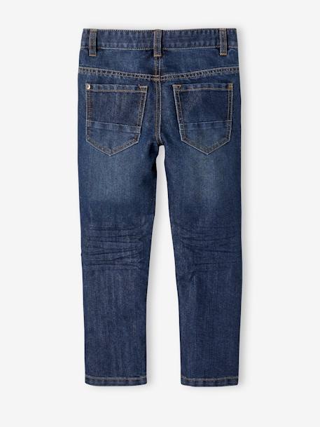 Jean garçon droit indestructible morphologique FIN denim brut+STONE - vertbaudet enfant 