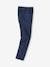MorphologiK Slim Leg Waterless Jeans, NARROW Hip, for Boys BLUE MEDIUM SOLID WITH DESIGN - vertbaudet enfant 