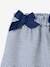 Wide Skirt in Ottoman Fabric for Babies BLUE DARK STRIPED - vertbaudet enfant 