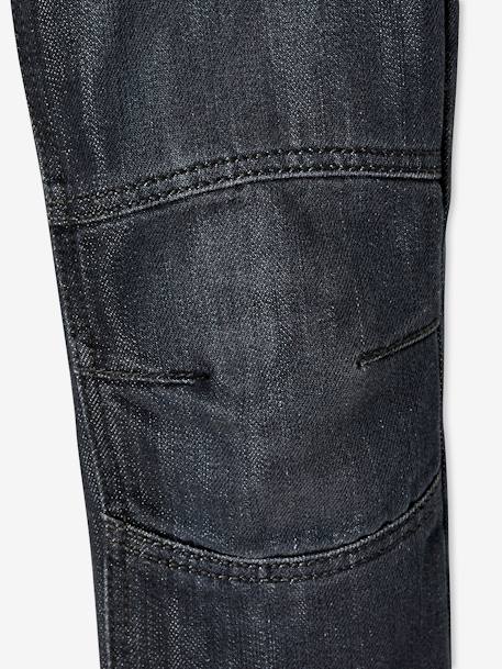 Indestructible Straight Leg Jeans with Knee Panels for Boys GREY MEDIUM WASCHED - vertbaudet enfant 