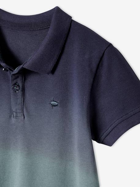 Polo garçon effet dip & dye dark bleu indigo - vertbaudet enfant 