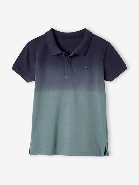 Polo garçon effet dip & dye dark bleu indigo - vertbaudet enfant 