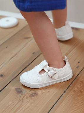 Chaussures-Chaussures bébé 17-26-Marche fille 19-26-Sandales-Babies bébé fille en toile