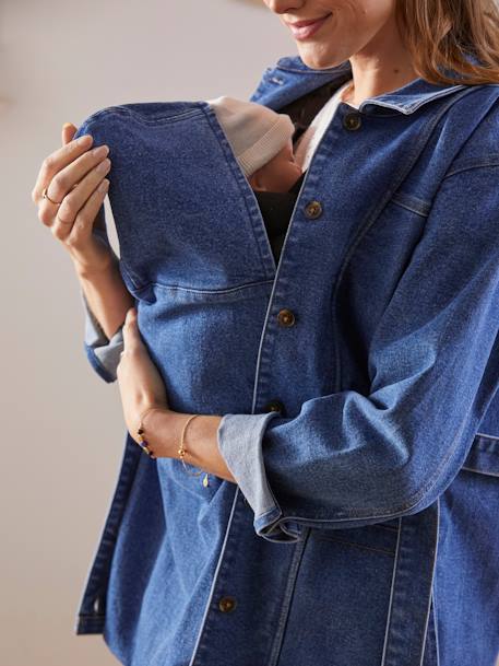 Progressive Denim Jacket, Pregnancy & Post-Pregnancy Special BLUE DARK SOLID - vertbaudet enfant 
