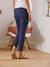 7/8 Straight Leg Jeans with Seamless Belly Band for Maternity BLUE DARK SOLID+BLUE LIGHT SOLID - vertbaudet enfant 