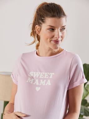 T-shirt à message grossesse et allaitement en coton bio  - vertbaudet enfant