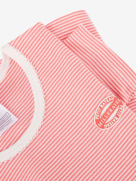 Thin Striped Pyjamas in Organic Cotton for Babies, by Petit Bateau RED LIGHT STRIPED - vertbaudet enfant 