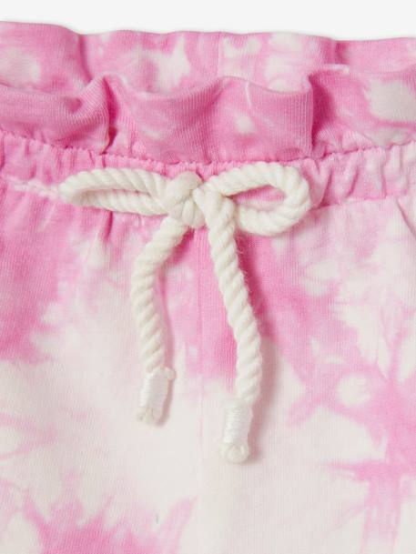 Tie-Dye Fleece Shorts for Babies PINK MEDIUM SOLID - vertbaudet enfant 