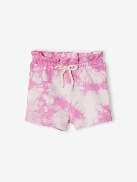 Tie-Dye Fleece Shorts for Babies PINK MEDIUM SOLID - vertbaudet enfant 