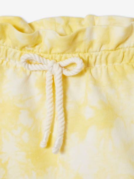 Tie-Dye Fleece Shorts for Babies PINK MEDIUM SOLID+YELLOW LIGHT SOLID - vertbaudet enfant 