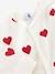 Hearts Sleepsuit in Organic Cotton for Babies, by Petit Bateau WHITE LIGHT ALL OVER PRINTED - vertbaudet enfant 
