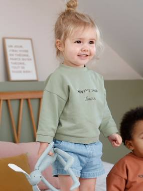 -Sweatshirt with Message for Babies